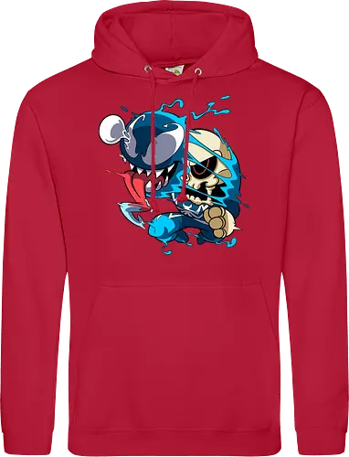 Freaky Kreatur - Dunkles Chaos - freaky creature, dunkles monster, horror kunst, creepy art, skelett, monster design, dark cartoon, gothic art, gruselige kreatur, body horror, seltsame kunst, fantasy monster, horror cartoon, dunkle ästhetik, geek art - Standard Hoodie