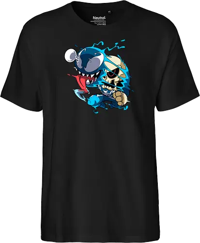 Freaky Kreatur - Dunkles Chaos - freaky creature, dunkles monster, horror kunst, creepy art, skelett, monster design, dark cartoon, gothic art, gruselige kreatur, body horror, seltsame kunst, fantasy monster, horror cartoon, dunkle ästhetik, geek art - Fairtrade T-Shirt