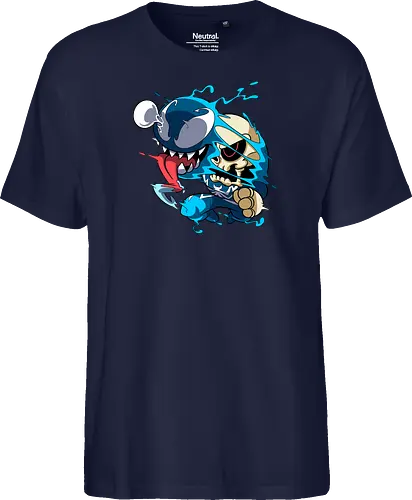 Freaky Kreatur - Dunkles Chaos - freaky creature, dunkles monster, horror kunst, creepy art, skelett, monster design, dark cartoon, gothic art, gruselige kreatur, body horror, seltsame kunst, fantasy monster, horror cartoon, dunkle ästhetik, geek art - Fairtrade T-Shirt