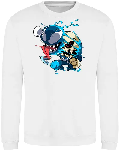 Freaky Kreatur - Dunkles Chaos - freaky creature, dunkles monster, horror kunst, creepy art, skelett, monster design, dark cartoon, gothic art, gruselige kreatur, body horror, seltsame kunst, fantasy monster, horror cartoon, dunkle ästhetik, geek art - Sweatshirt