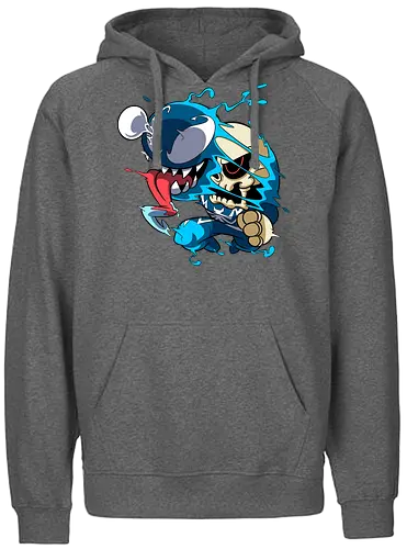 Freaky Kreatur - Dunkles Chaos - freaky creature, dunkles monster, horror kunst, creepy art, skelett, monster design, dark cartoon, gothic art, gruselige kreatur, body horror, seltsame kunst, fantasy monster, horror cartoon, dunkle ästhetik, geek art - Fairtrade Hoodie