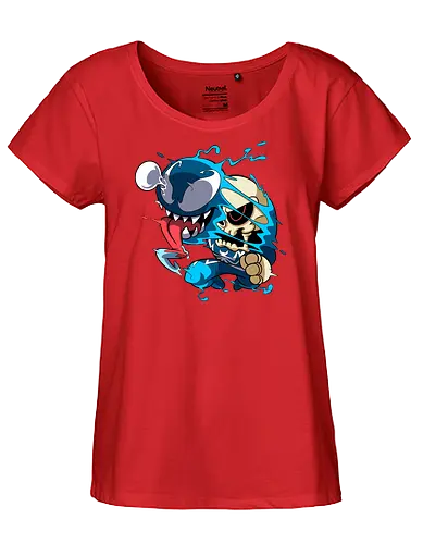 Freaky Kreatur - Dunkles Chaos - freaky creature, dunkles monster, horror kunst, creepy art, skelett, monster design, dark cartoon, gothic art, gruselige kreatur, body horror, seltsame kunst, fantasy monster, horror cartoon, dunkle ästhetik, geek art - Fairtrade Girl Shirt