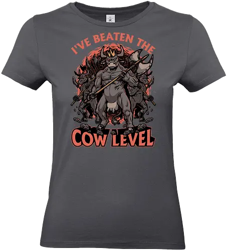 Game Cow Monster - Knight, Barbarian, Gateway, Ritual, Axe, War, Army, Games, Game, Video Games, Video Game, Classic, Classic Horror, Classic Video Games, Classic Video Game, Classic Games, Classic Game, Cow, Monsters, Monster, Geek, Nerd, Rpg Video Game, Rpg, Dark Fantasy, Fantasy, Adventure, Horror, Magical, Magic, Magical Creatures, Magical Creature, Warrior - Standard T-Shirt (Women)
