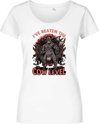 Game Cow Monster - Knight, Barbarian, Gateway, Ritual, Axe, War, Army, Games, Game, Video Games, Video Game, Classic, Classic Horror, Classic Video Games, Classic Video Game, Classic Games, Classic Game, Cow, Monsters, Monster, Geek, Nerd, Rpg Video Game, Rpg, Dark Fantasy, Fantasy, Adventure, Horror, Magical, Magic, Magical Creatures, Magical Creature, Warrior - Women T-Shirt