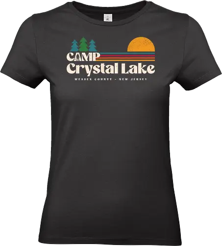 Deadly Summer Camp - horror, 80s, 80s movies, camp, camping, classic horror, geek, halloween, movies, nostalgia, retro, slasher, spooky, summer, vintage - Standard T-Shirt (Women)