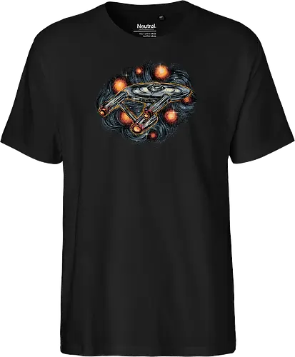 The Stars is waiting for us - TV show, TV series, retro, space, science fiction, sci-fi, spaceship - Fairtrade T-Shirt
