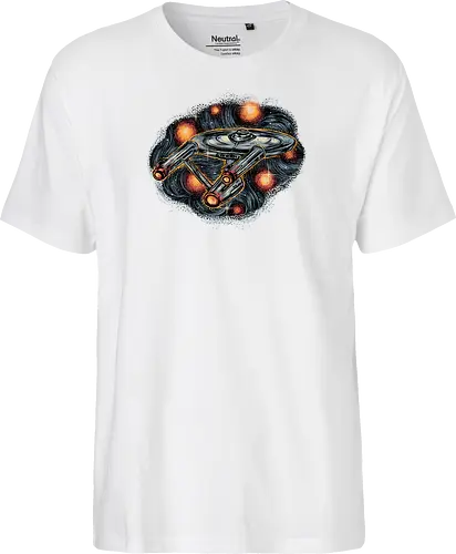 The Stars is waiting for us - TV show, TV series, retro, space, science fiction, sci-fi, spaceship - Fairtrade T-Shirt