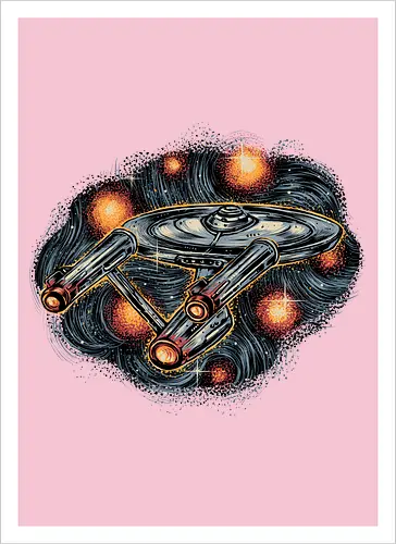 The Stars is waiting for us - TV show, TV series, retro, space, science fiction, sci-fi, spaceship - Artprint