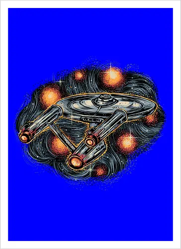 The Stars is waiting for us - TV show, TV series, retro, space, science fiction, sci-fi, spaceship - Artprint