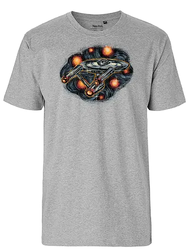 The Stars is waiting for us - TV show, TV series, retro, space, science fiction, sci-fi, spaceship - Fairtrade T-Shirt