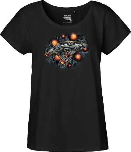The Stars is waiting for us - TV show, TV series, retro, space, science fiction, sci-fi, spaceship - Fairtrade Girl Shirt