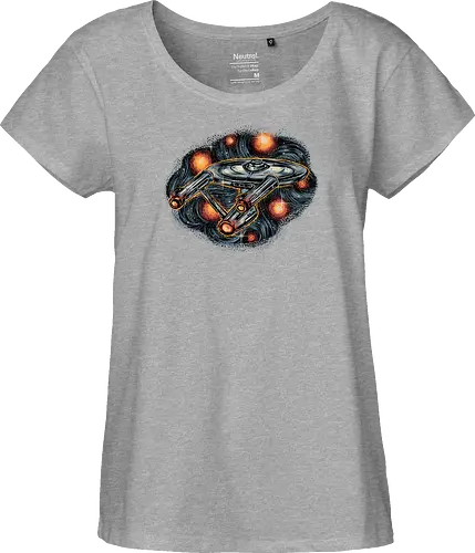 The Stars is waiting for us - TV show, TV series, retro, space, science fiction, sci-fi, spaceship - Fairtrade Girl Shirt