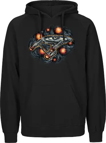 The Stars is waiting for us - TV show, TV series, retro, space, science fiction, sci-fi, spaceship - Fairtrade Hoodie