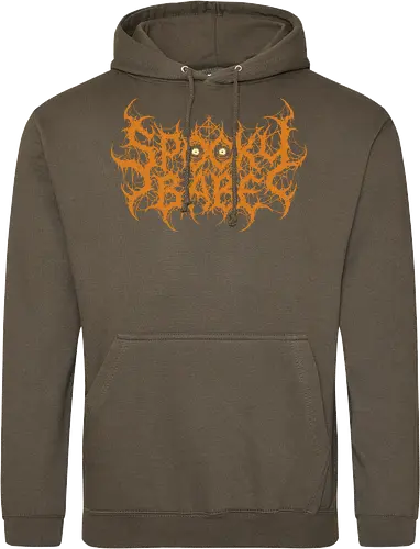 Spooky Babe - dark art, spooky babe, death metal, halloween, goth girl, metalhead, creepypasta, horror aesthetic, dark aesthetic, heavy metal, deathcore, spooky season, gothic, cyber sigilism, edgy typography - Standard Hoodie