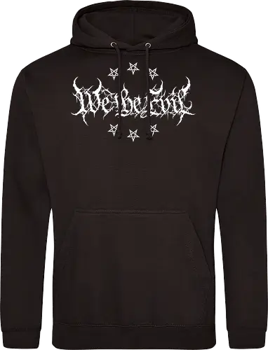 We The Evil - dark aesthetic, we the people, metal parody, black metal, pentagram, satanic, gothic, death metal, occult, heavy metal, edgy typography, metalhead, streetwear, dark humor, anti social - Standard Hoodie