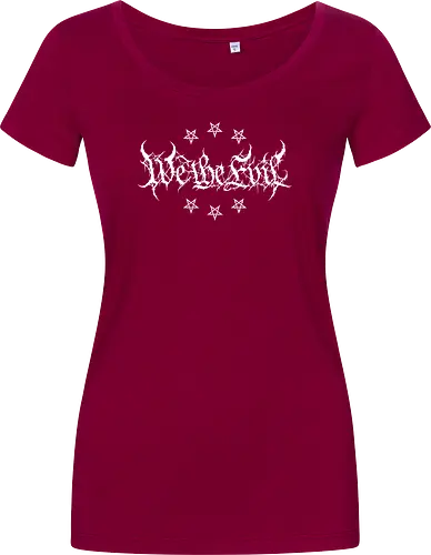 We The Evil - dark aesthetic, we the people, metal parody, black metal, pentagram, satanic, gothic, death metal, occult, heavy metal, edgy typography, metalhead, streetwear, dark humor, anti social - Women T-Shirt