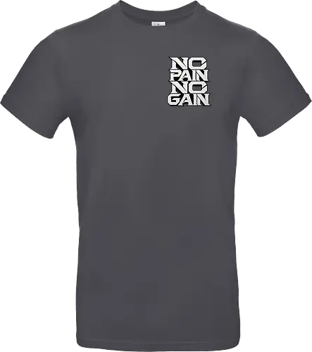 Stacked Power – No Pain No Gain - no pain no gain, stacked power, fitness, black and white, gym, workout, bodybuilding, weightlifting, training, motivation, discipline, strength, mindset, determination, athletic, sportswear, streetwear, gym wear, fitness apparel, motivational design, typographic design, typography, bold typography, minimalist, modern, geometric, power, performance, strength training, workout motivation, gym motivation, fitness lifestyle, athlete, sports fashion, gym shirt, fitness shirt, motivational shirt, premium streetwear - Standard T-Shirt