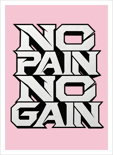 Stacked Power – No Pain No Gain - no pain no gain, stacked power, fitness, black and white, gym, workout, bodybuilding, weightlifting, training, motivation, discipline, strength, mindset, determination, athletic, sportswear, streetwear, gym wear, fitness apparel, motivational design, typographic design, typography, bold typography, minimalist, modern, geometric, power, performance, strength training, workout motivation, gym motivation, fitness lifestyle, athlete, sports fashion, gym shirt, fitness shirt, motivational shirt, premium streetwear - Artprint