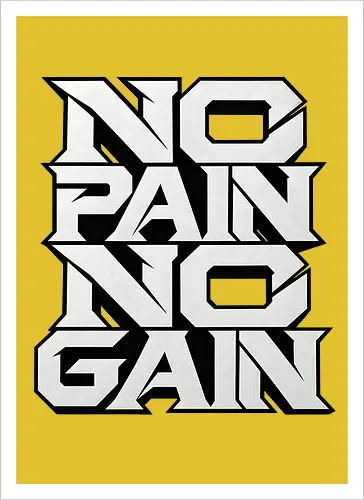 Stacked Power – No Pain No Gain - no pain no gain, stacked power, fitness, black and white, gym, workout, bodybuilding, weightlifting, training, motivation, discipline, strength, mindset, determination, athletic, sportswear, streetwear, gym wear, fitness apparel, motivational design, typographic design, typography, bold typography, minimalist, modern, geometric, power, performance, strength training, workout motivation, gym motivation, fitness lifestyle, athlete, sports fashion, gym shirt, fitness shirt, motivational shirt, premium streetwear - Artprint
