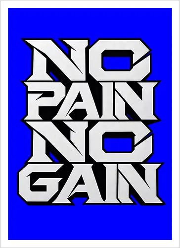 Stacked Power – No Pain No Gain - no pain no gain, stacked power, fitness, black and white, gym, workout, bodybuilding, weightlifting, training, motivation, discipline, strength, mindset, determination, athletic, sportswear, streetwear, gym wear, fitness apparel, motivational design, typographic design, typography, bold typography, minimalist, modern, geometric, power, performance, strength training, workout motivation, gym motivation, fitness lifestyle, athlete, sports fashion, gym shirt, fitness shirt, motivational shirt, premium streetwear - Artprint