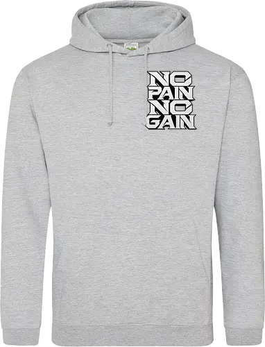 Stacked Power – No Pain No Gain - no pain no gain, stacked power, fitness, black and white, gym, workout, bodybuilding, weightlifting, training, motivation, discipline, strength, mindset, determination, athletic, sportswear, streetwear, gym wear, fitness apparel, motivational design, typographic design, typography, bold typography, minimalist, modern, geometric, power, performance, strength training, workout motivation, gym motivation, fitness lifestyle, athlete, sports fashion, gym shirt, fitness shirt, motivational shirt, premium streetwear - Standard Hoodie