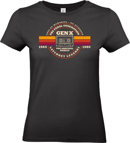 Gen X - The Original Rebels - latchkey kid, nostalgia, old school, retro tech, vintage, generation x, 70s, 80s, 90s, cassette, childhood, funny, funnytee, humor, im not old im classic - Standard T-Shirt (Women)