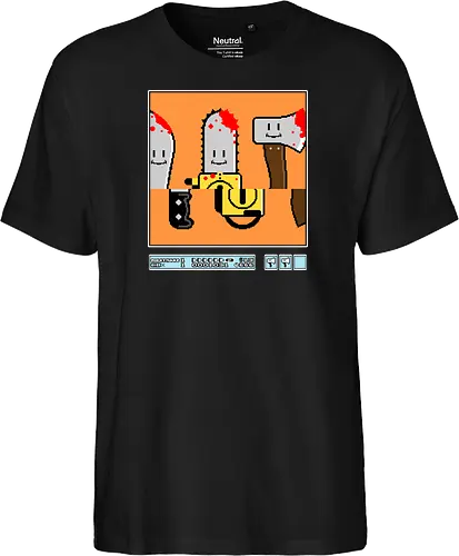 Halloween Roulette - vintage, halloween, 80s, 8bit, funny, gamer, gaming, halloween gifts, horror, nostalgia, pixelart, retro, scary, spooky, video game - Fairtrade T-Shirt