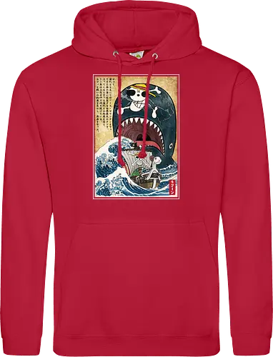 Goodbye Laboon woodblock - anime, manga, japan, japanese art, Pirate, laboon - Standard Hoodie