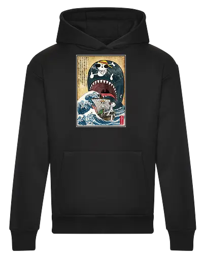 Goodbye Laboon woodblock - anime, manga, japan, japanese art, Pirate, laboon - Heavyweight Hoodie