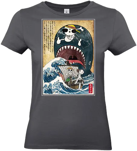 Goodbye Laboon woodblock - anime, manga, japan, japanese art, Pirate, laboon - Standard T-Shirt (Women)