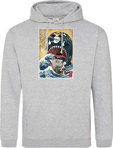 Goodbye Laboon woodblock - anime, manga, japan, japanese art, Pirate, laboon - Standard Hoodie