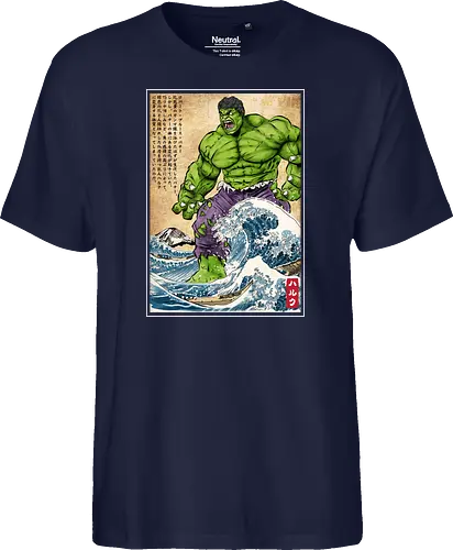 The green fury in Japan - super heroes, comics, action movies, fantastics, four, japanese art, japan, ukiyo e - Fairtrade T-Shirt