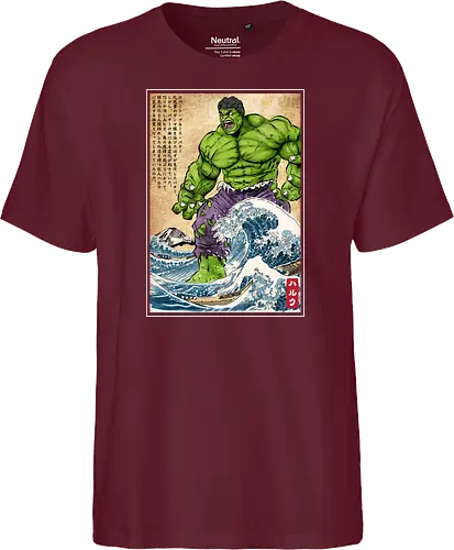 The green fury in Japan - super heroes, comics, action movies, fantastics, four, japanese art, japan, ukiyo e - Fairtrade T-Shirt