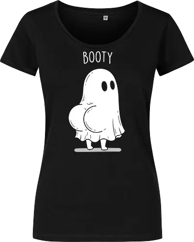 Spooky Thicc: The Booty Ghost - funny ghost shirt, booty ghost graphic tee, spooky thicc apparel, cute halloween clothing, bedsheet ghost merch, quirky aesthetic fashion, hilarious graphic tee, halloween party shirt, sarcastic meme streetwear, funny internet humor design - Women T-Shirt