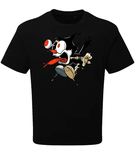 Freaky Katze - Kreatur aus dem Albtraum - freaky cat, gruselige katze, dunkle katze, horror kunst, skelett katze, monster katze, creepy cartoon, dark cartoon, felix the cat, felix cat, gothic art, body horror, seltsame kunst, horror kreatur, vintage horror, spooky art, geek art - Oversize T-Shirt