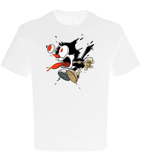 Freaky Katze - Kreatur aus dem Albtraum - freaky cat, gruselige katze, dunkle katze, horror kunst, skelett katze, monster katze, creepy cartoon, dark cartoon, felix the cat, felix cat, gothic art, body horror, seltsame kunst, horror kreatur, vintage horror, spooky art, geek art - Oversize T-Shirt