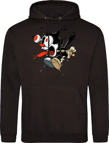 Freaky Katze - Kreatur aus dem Albtraum - freaky cat, gruselige katze, dunkle katze, horror kunst, skelett katze, monster katze, creepy cartoon, dark cartoon, felix the cat, felix cat, gothic art, body horror, seltsame kunst, horror kreatur, vintage horror, spooky art, geek art - Standard Hoodie