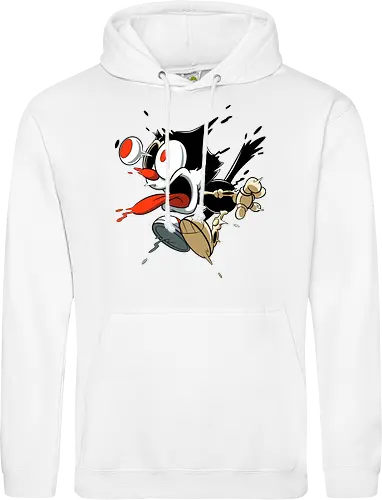 Freaky Katze - Kreatur aus dem Albtraum - freaky cat, gruselige katze, dunkle katze, horror kunst, skelett katze, monster katze, creepy cartoon, dark cartoon, felix the cat, felix cat, gothic art, body horror, seltsame kunst, horror kreatur, vintage horror, spooky art, geek art - Standard Hoodie