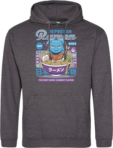 Depresso Ramen Vintage - Pal, pal world, depresso, game, gaming, video game, gamer, survival, crafting, farming, monsters, espresso, ramen, lamball, adventure - Standard Hoodie