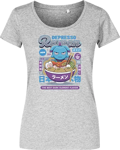 Depresso Ramen Vintage - Pal, pal world, depresso, game, gaming, video game, gamer, survival, crafting, farming, monsters, espresso, ramen, lamball, adventure - Women T-Shirt