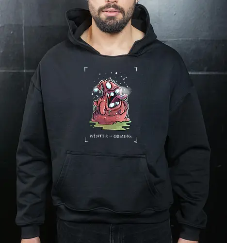 Winter is coming. - Monster, Monsta, Throne, Winter, Schnee, Schneeflocke, Weihnachten, Xmas - Cropped Hoodie