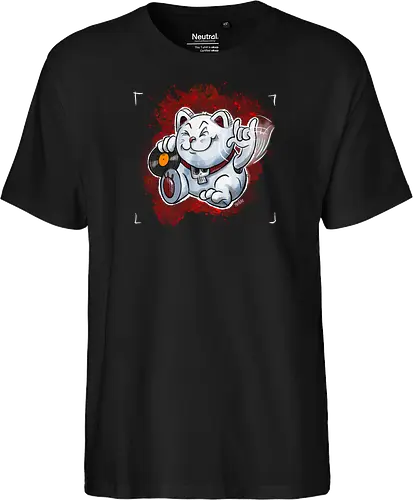 Heavy-Metal-Winkekatze - Katze, Heavy Metal, Metal, Winkekatze - Fairtrade T-Shirt