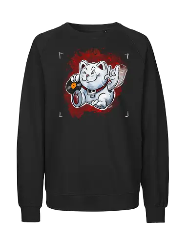 Heavy-Metal-Winkekatze - Katze, Heavy Metal, Metal, Winkekatze - Fairtrade Sweatshirt