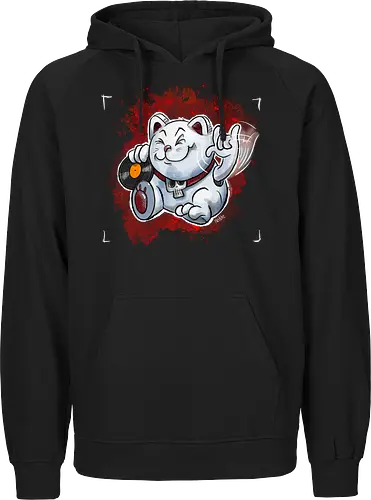 Heavy-Metal-Winkekatze - Katze, Heavy Metal, Metal, Winkekatze - Fairtrade Hoodie