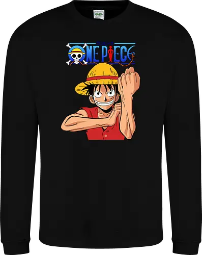 Gummipirat - Greift mit voller Kraft an - anime, manga, pirat, gomu gomu, shonen, strohhut, abenteuer, fantasy, piratenkönig, gear 2, klassischer anime, anime fan art, geek kultur - Sweatshirt