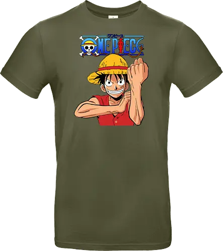 Gummipirat - Greift mit voller Kraft an - anime, manga, pirat, gomu gomu, shonen, strohhut, abenteuer, fantasy, piratenkönig, gear 2, klassischer anime, anime fan art, geek kultur - Standard T-Shirt