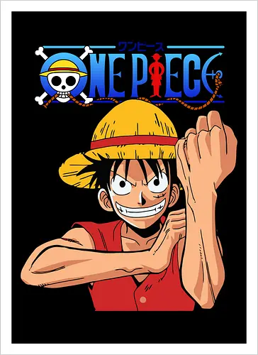 Gummipirat - Greift mit voller Kraft an - anime, manga, pirat, gomu gomu, shonen, strohhut, abenteuer, fantasy, piratenkönig, gear 2, klassischer anime, anime fan art, geek kultur - Artprint