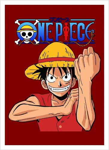 Gummipirat - Greift mit voller Kraft an - anime, manga, pirat, gomu gomu, shonen, strohhut, abenteuer, fantasy, piratenkönig, gear 2, klassischer anime, anime fan art, geek kultur - Artprint