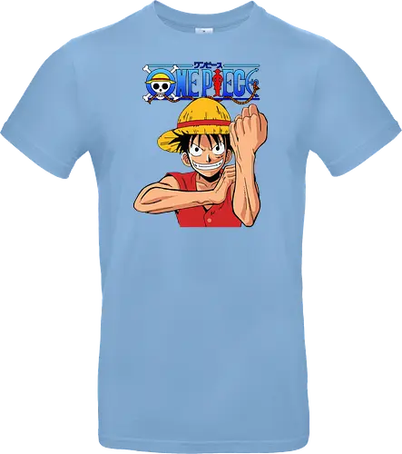 Gummipirat - Greift mit voller Kraft an - anime, manga, pirat, gomu gomu, shonen, strohhut, abenteuer, fantasy, piratenkönig, gear 2, klassischer anime, anime fan art, geek kultur - Standard T-Shirt