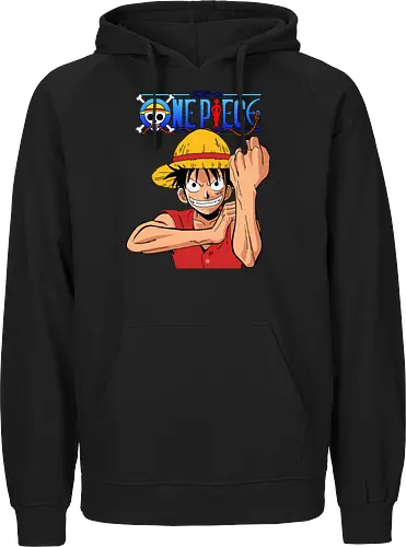 Gummipirat - Greift mit voller Kraft an - anime, manga, pirat, gomu gomu, shonen, strohhut, abenteuer, fantasy, piratenkönig, gear 2, klassischer anime, anime fan art, geek kultur - Fairtrade Hoodie